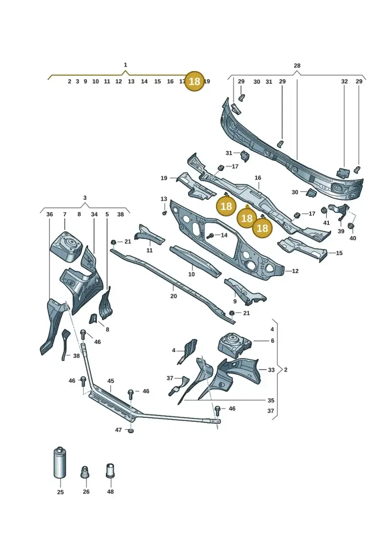 1K0805517B — Audi Q4 Sportback (2021-2022) diagram 89a803005, position 18