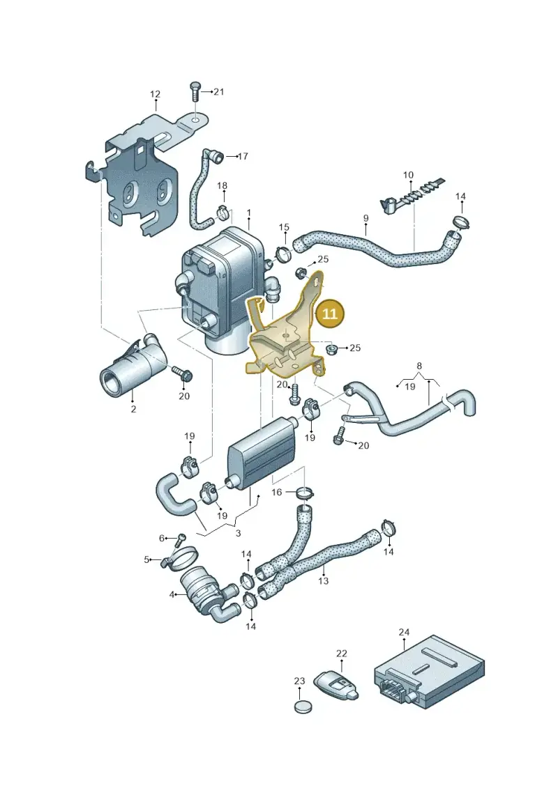 1K0819471AE — Audi A3 Sportback (2008-2013) diagram 646819700, position 11