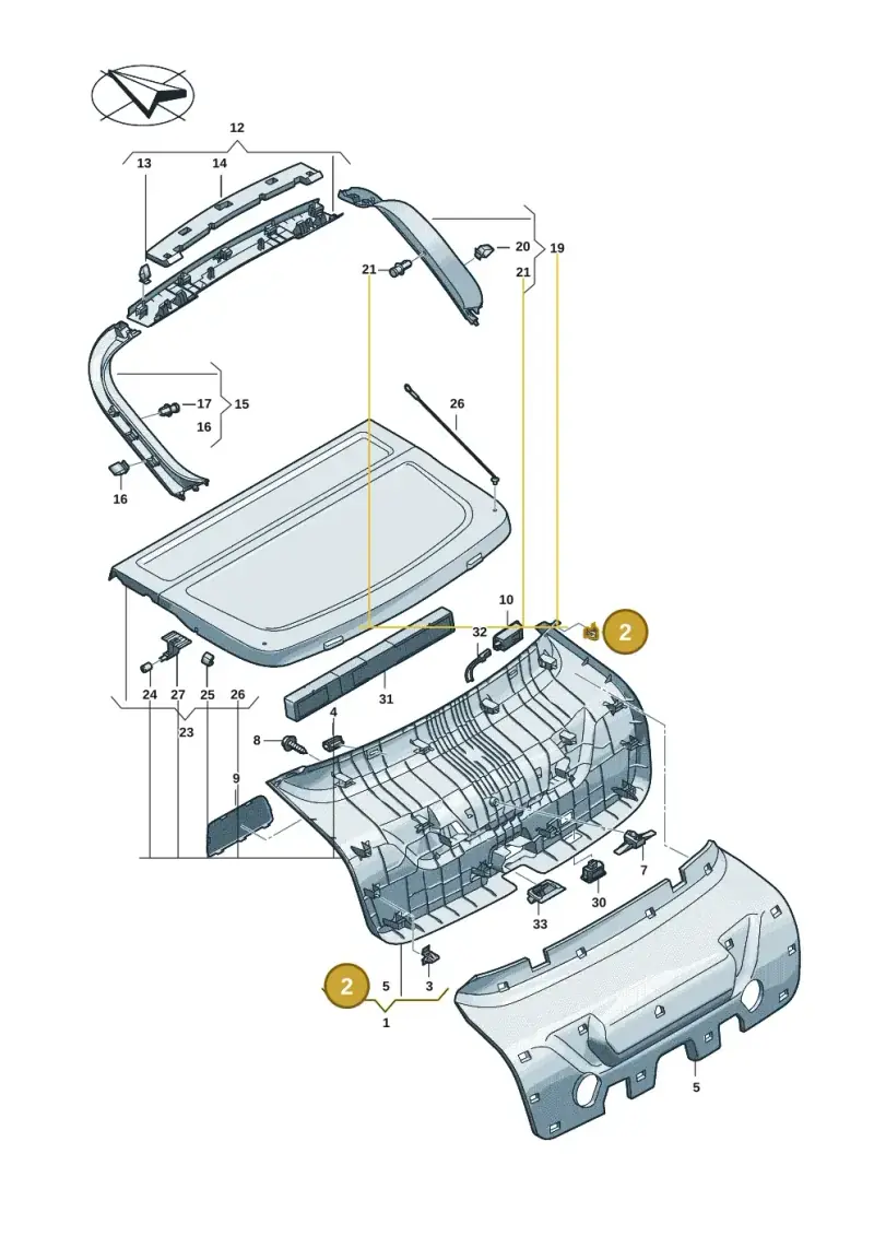 1K0867388 — Audi A5 Limo 2.0 (2024-) diagram 8wh867900, position 2