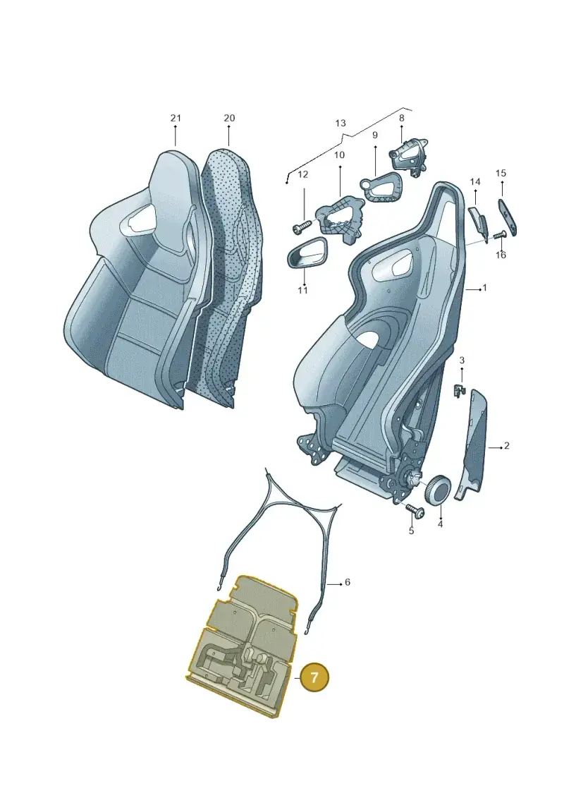 1K0881521 — Audi RS3 Sportback (2011-2012) diagram 412881550, position 7