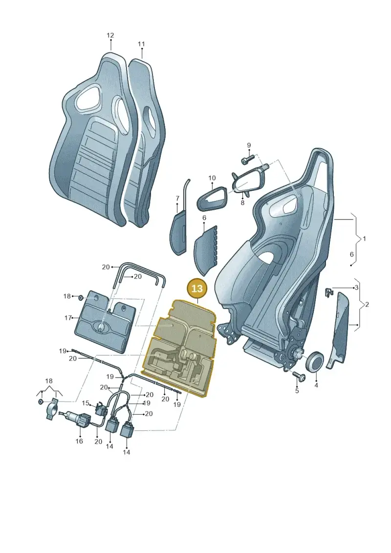 1K0881521 — Audi RS4 Av. qu. 4.2 (2012-2015) diagram 473881550, position 13