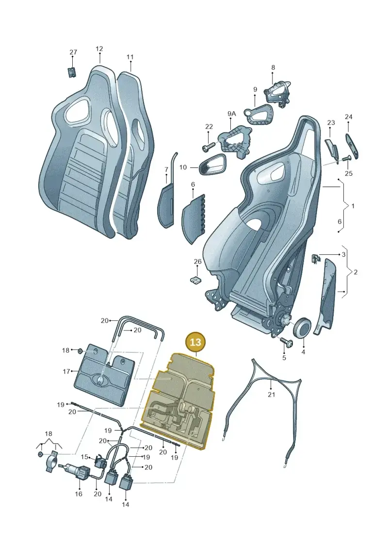 1K0881521 — Audi RS5 Cabrio (2012-2015) diagram 759881550, position 13