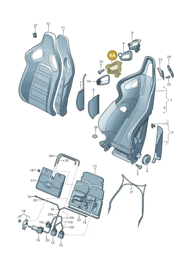 1K0882099 — Audi RS5 Cabrio (2012-2015) diagram 759881550, position 9A
