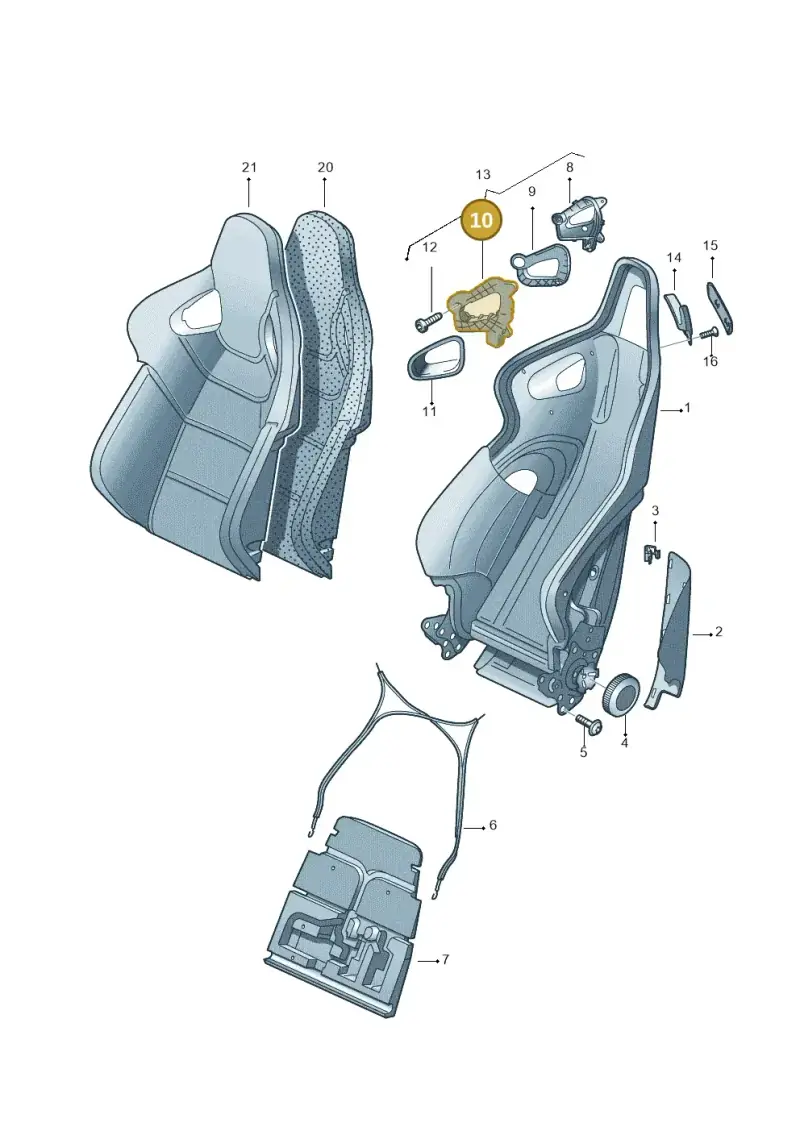 1K0882100 — Audi TTS Coupe 2.0 (2010-2014) diagram 412881550, position 10