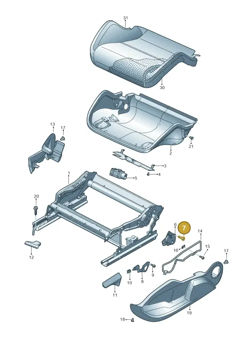 1K0898053 — Audi RS3 Sportback (2011-2012) diagram 412881300, position 7