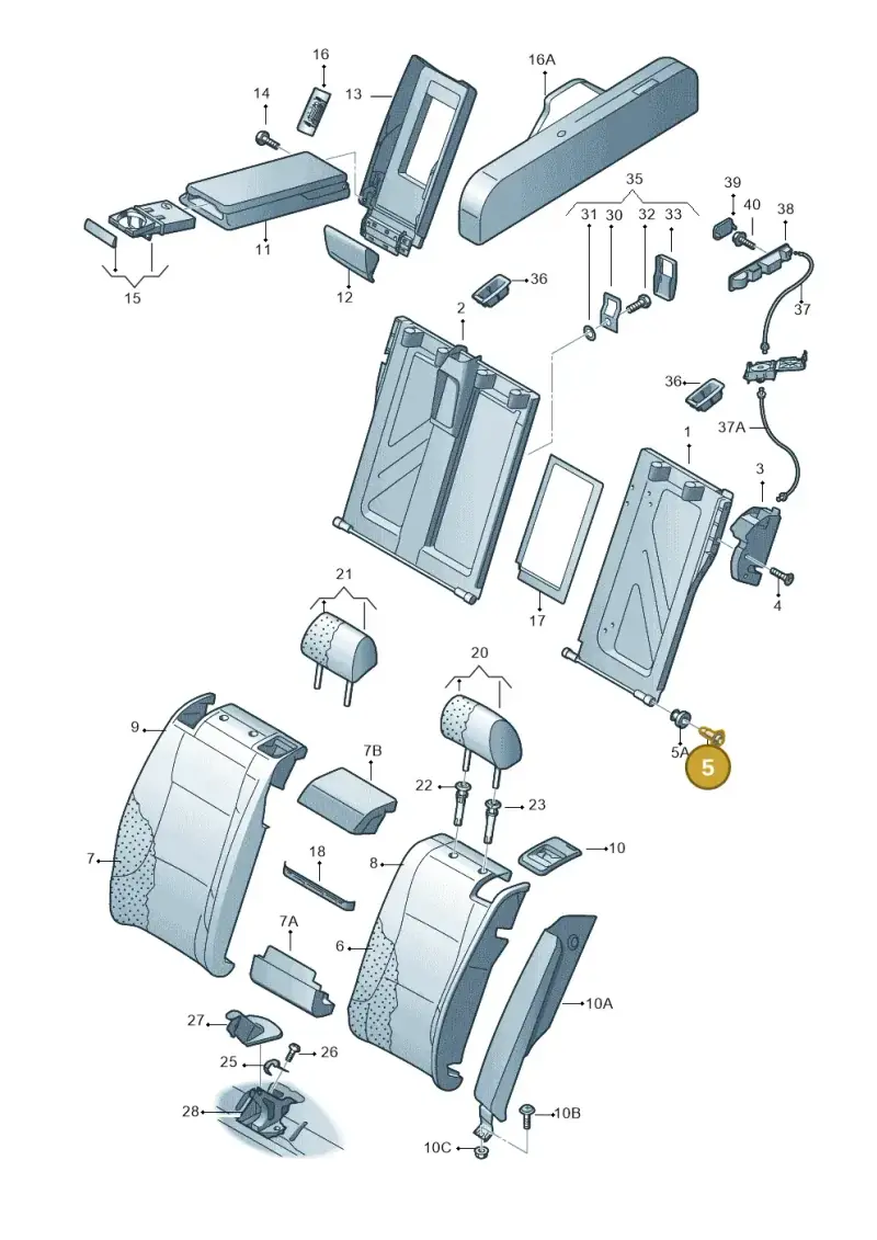 1K0898504 — Audi Q3 quattro (2011-2015) diagram 711885700, position 5