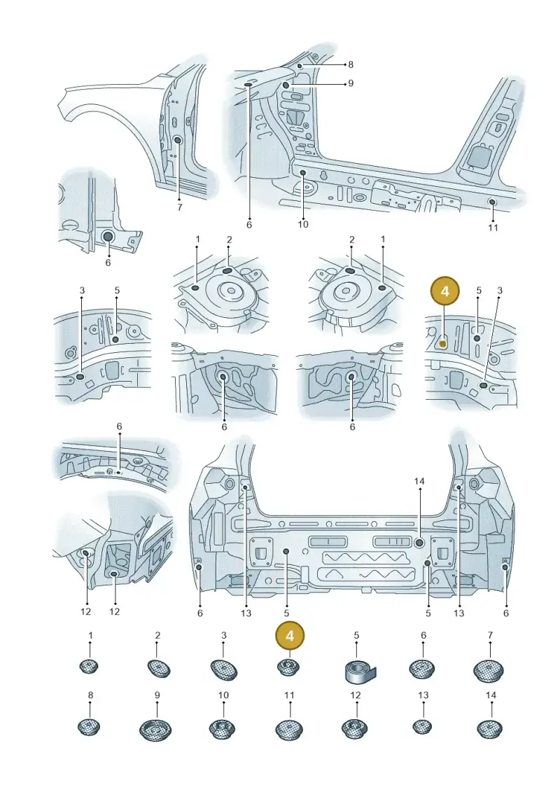 1K0899182 — Audi A1 sportback 1.0 (2018-) diagram 592803360, position 4