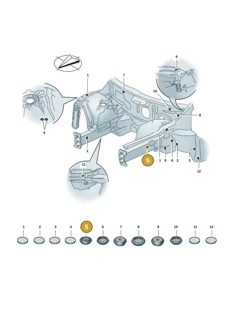 1K0899183 — Audi Q6 e-tron (2023-) diagram f5s803036, position 5