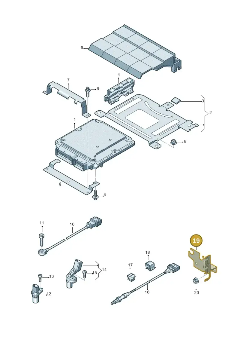 1K0906215S — Audi Q3 1.4 (2012-2016) diagram 728906000, position 19