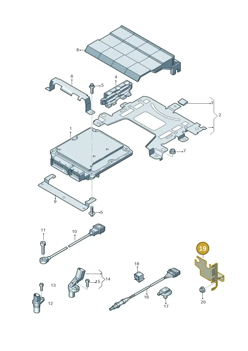 1K0906215S — Audi Q3 1.4 (2016-) diagram 855906000, position 19