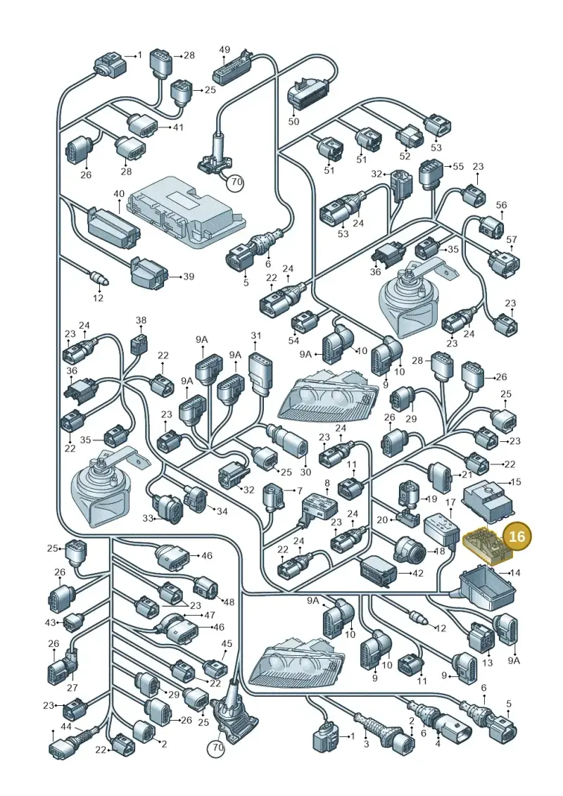 1K0937507B — Audi A3/S3/Sportb./qu. 08 (2007-) diagram 638971810, position 16