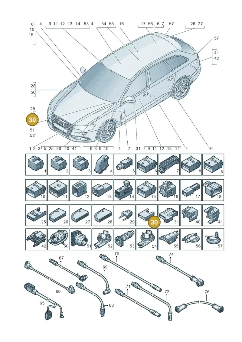 1K0937530 — Audi RS6 Avant (2013-2018) diagram 758971790, position 30