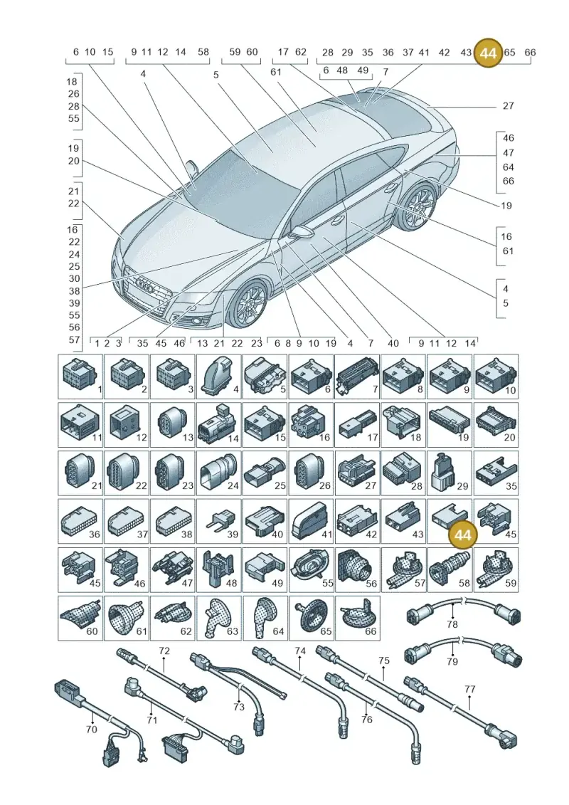 1K0937530 — Audi A6 qu. 3.0 tdi (2014-2018) diagram 798971790, position 44