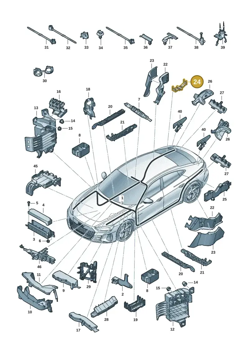 1K0937545M — Audi RS e-tron GT (2020-2020) diagram 4j1971800, position 24