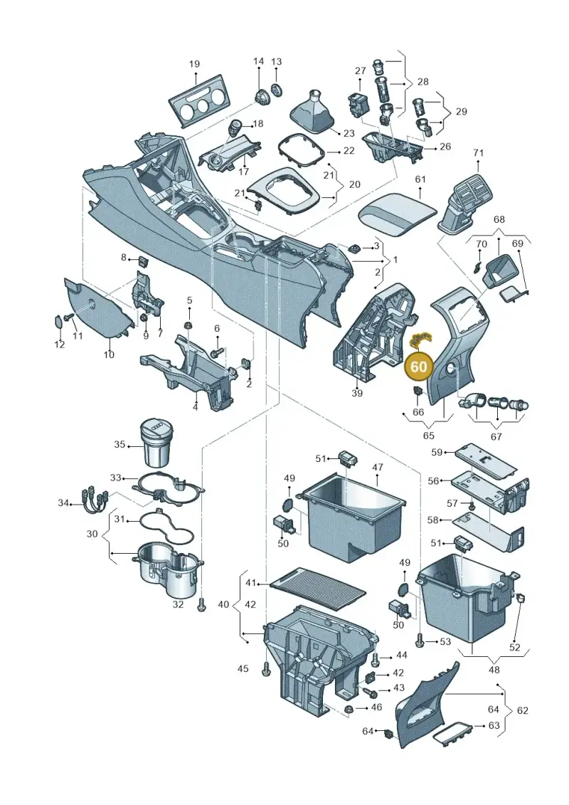 1K0937545M — Audi Q3 1.4 (2016-) diagram 855863500, position 60