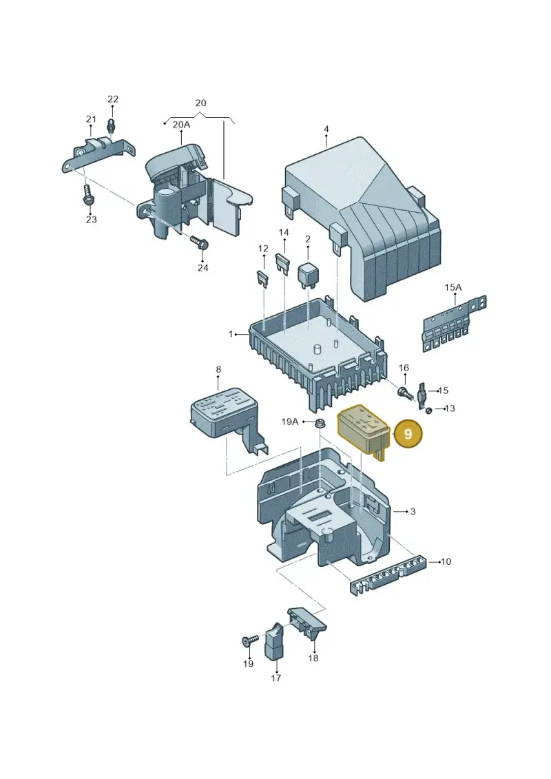 1K0937701B — Audi RS3 Sportback (2011-2012) diagram 409937200, position 9