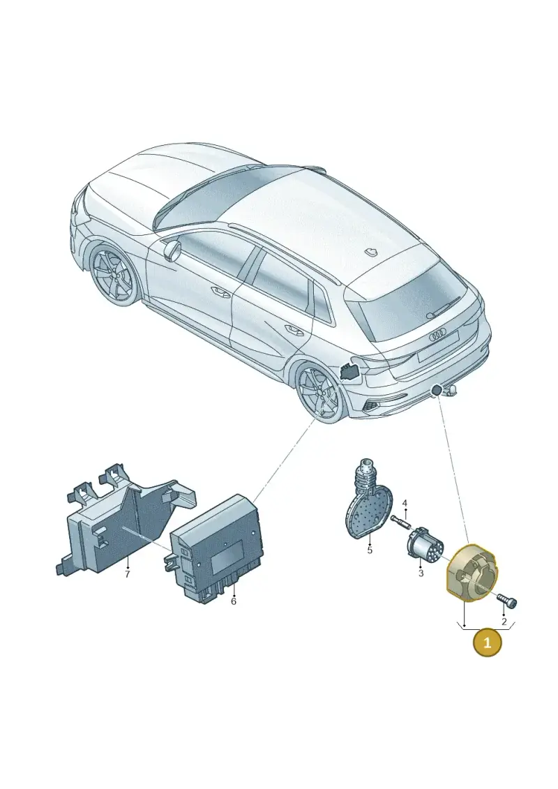 1K0945505 — Audi A3 Sportback (2019-2021) diagram 596945500, position 1