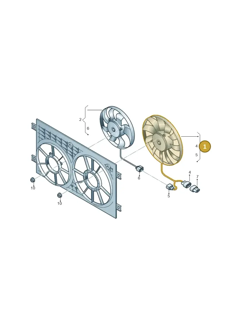 1K0959455CP — Audi A3 Sportback (2008-2013) diagram 412959500, position 1