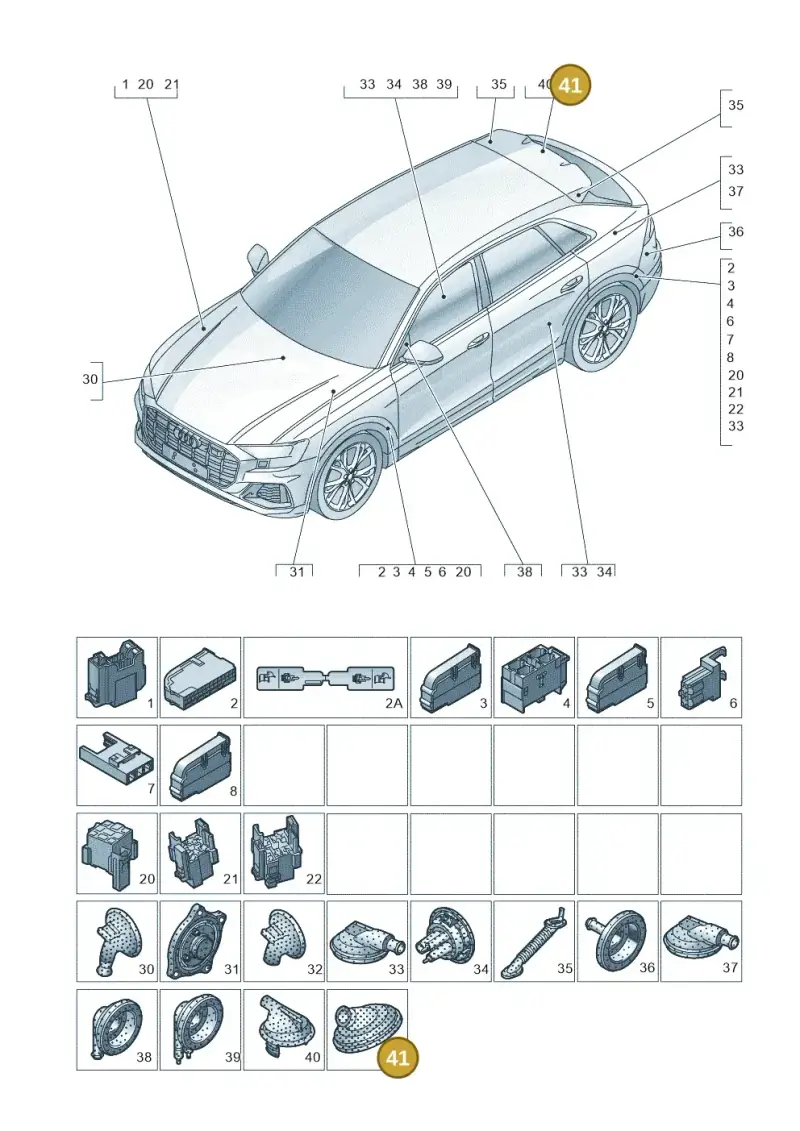 1K0971841 — Audi RS Q8 Quattro (2019-) diagram 429971810, position 41