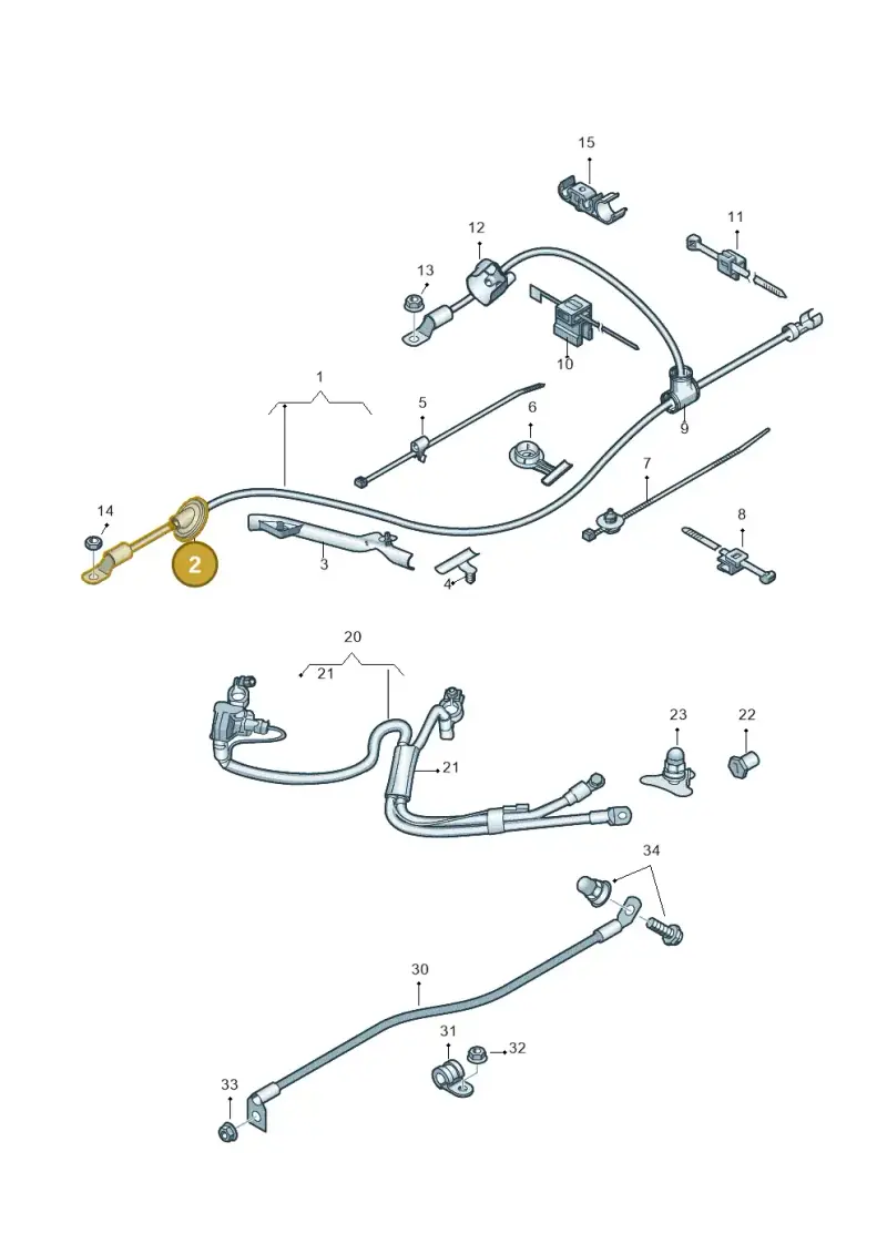 1K0971841 — Audi RS3 Sportback (2011-2012) diagram 720972000, position 2