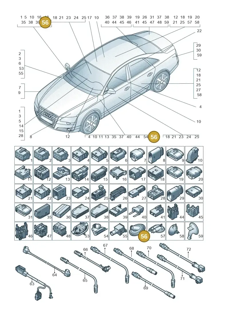 1K0971841 — Audi A8L qu. 3.0 TDI (2013-2018) diagram 771971790, position 56