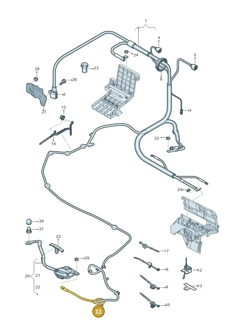 1K0971841 — Audi Q8 Quattro 3,0 (2018-) diagram 859972040, position 11