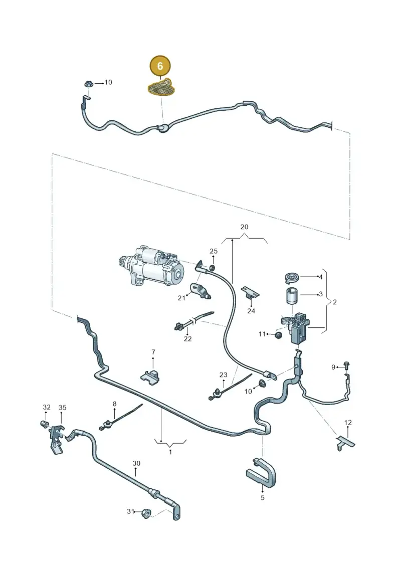 1K0971841 — Audi TTRS Coupe (2016-2023) diagram 898972000, position 6