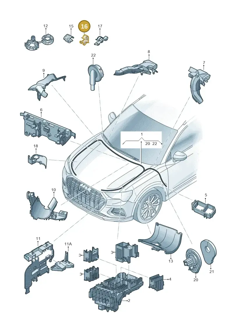 1K0971842C — Audi RSQ3 Sportback (2019-2024) diagram 597971860, position 16