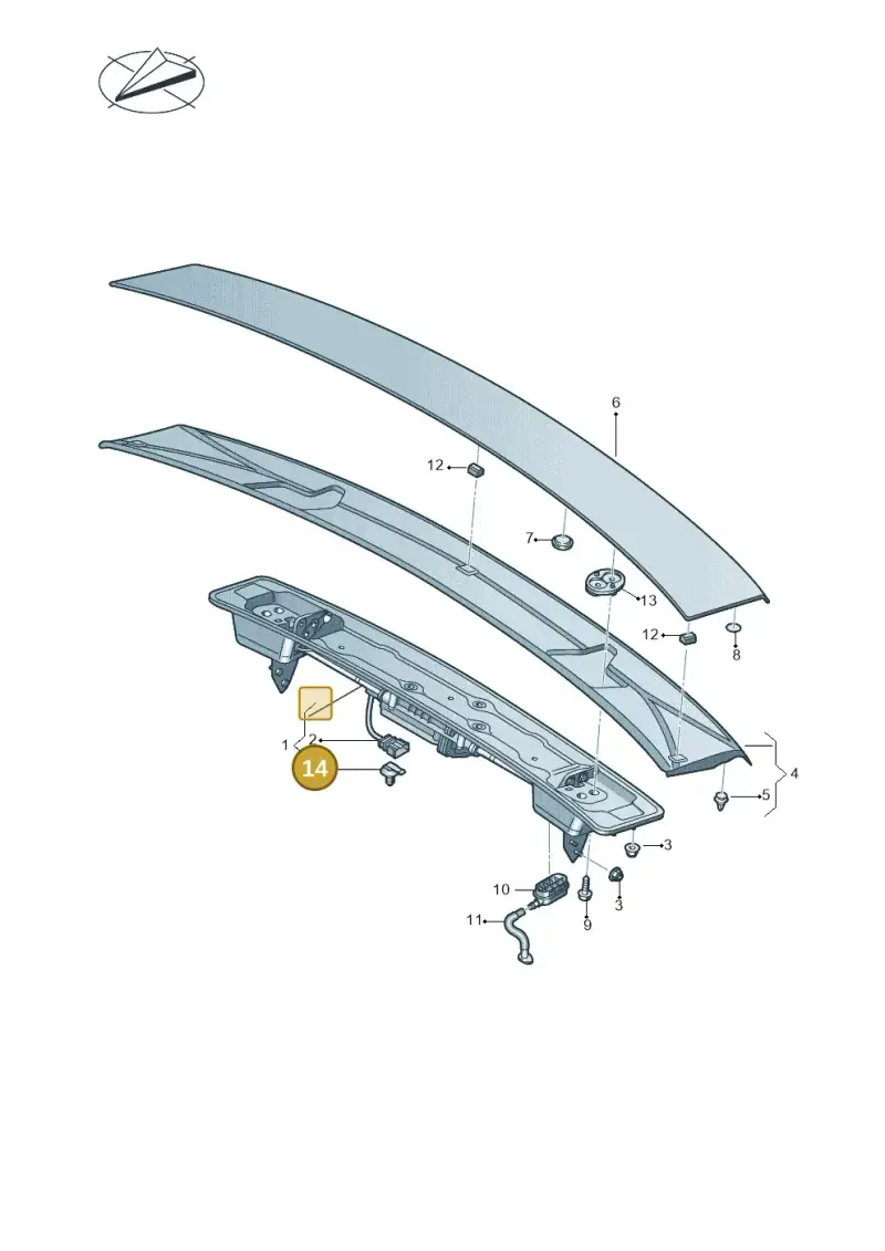 1K0971848L — Audi RS7 Sportback (2019-) diagram 435827500, position 14