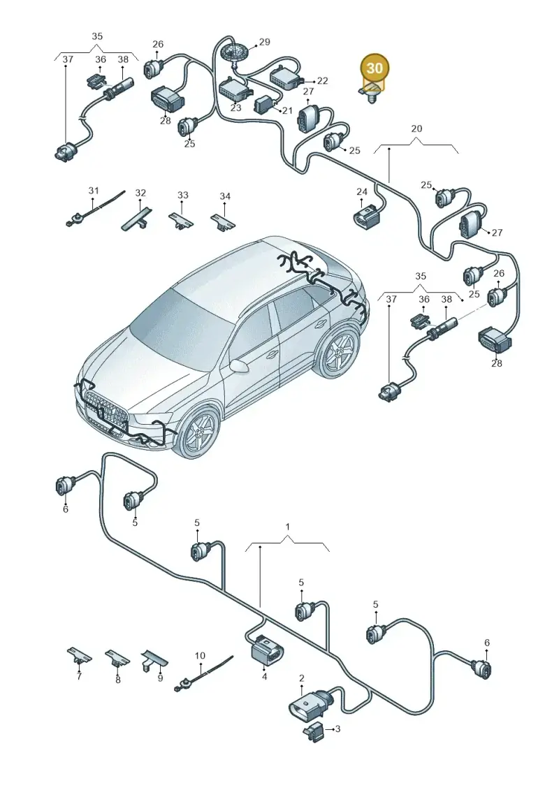 1K0971848L — Audi Q3 1.4 (2016-) diagram 728972700, position 30