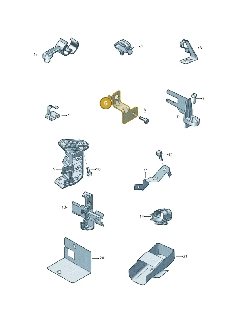 1K0971858BE — Audi A3 Sportback (2019-2021) diagram 592971000, position 5