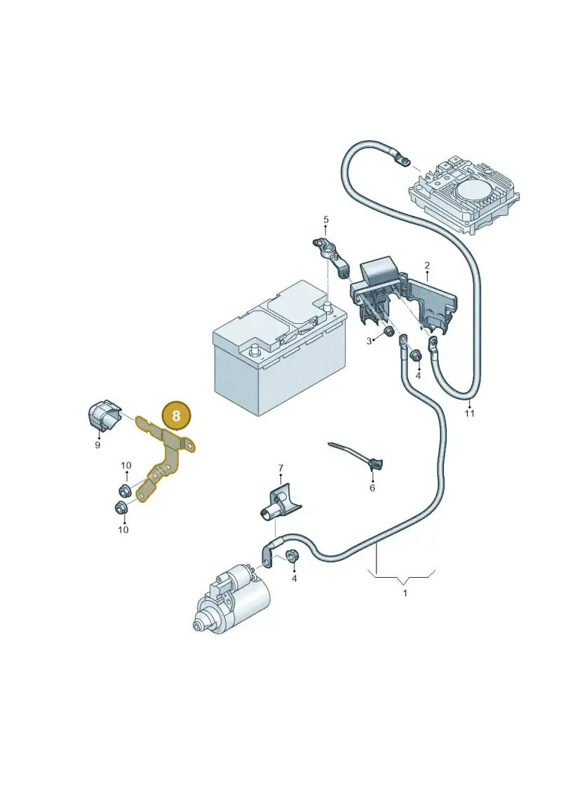 1K0971858BE — Audi A3 Sportback (2019-2021) diagram 5h0971003, position 8