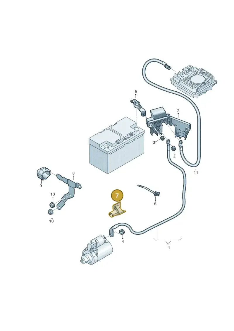 1K0971920 — Audi A3 Sportback (2019-2021) diagram 5h0971003, position 7