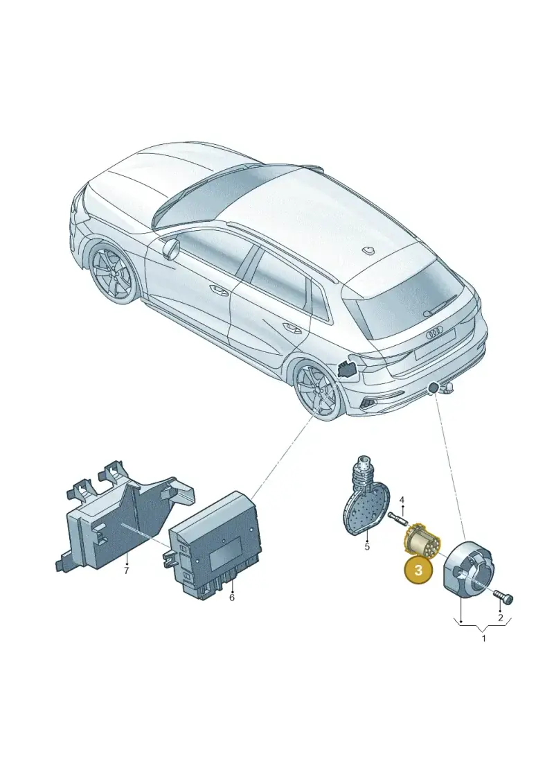 1K0971978 — Audi A3 Sportback (2019-2021) diagram 596945500, position 3