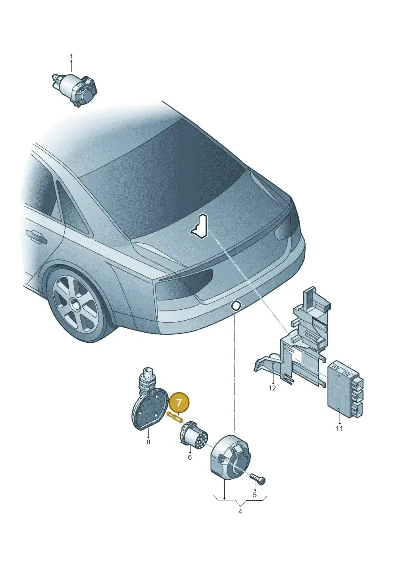 1K0972217D — Audi A8L qu. 3.0 TDI (2013-2018) diagram 696945500, position 7