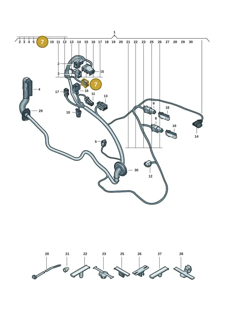 1K0972923 — Audi Q6 e-tron (2023-) diagram f5s972330, position 7
