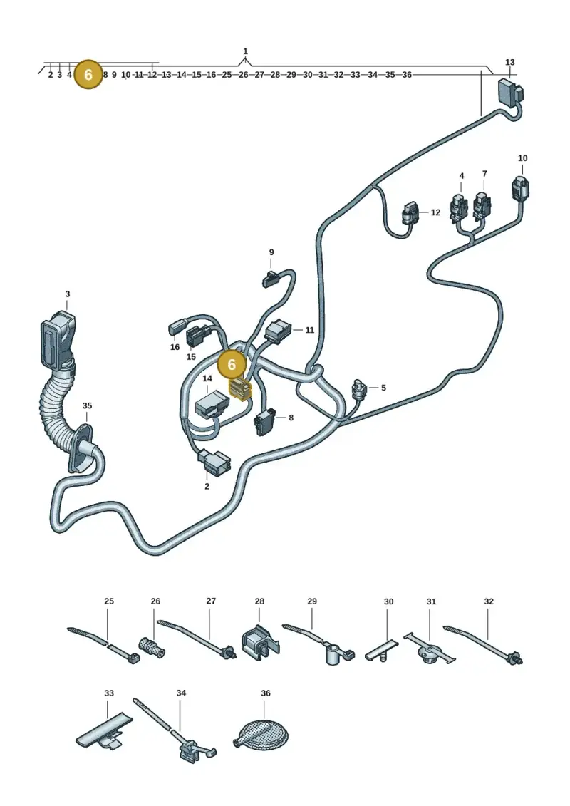 1K0972923 — Audi A5 Limo 2.0 (2024-) diagram 8wk972330, position 6