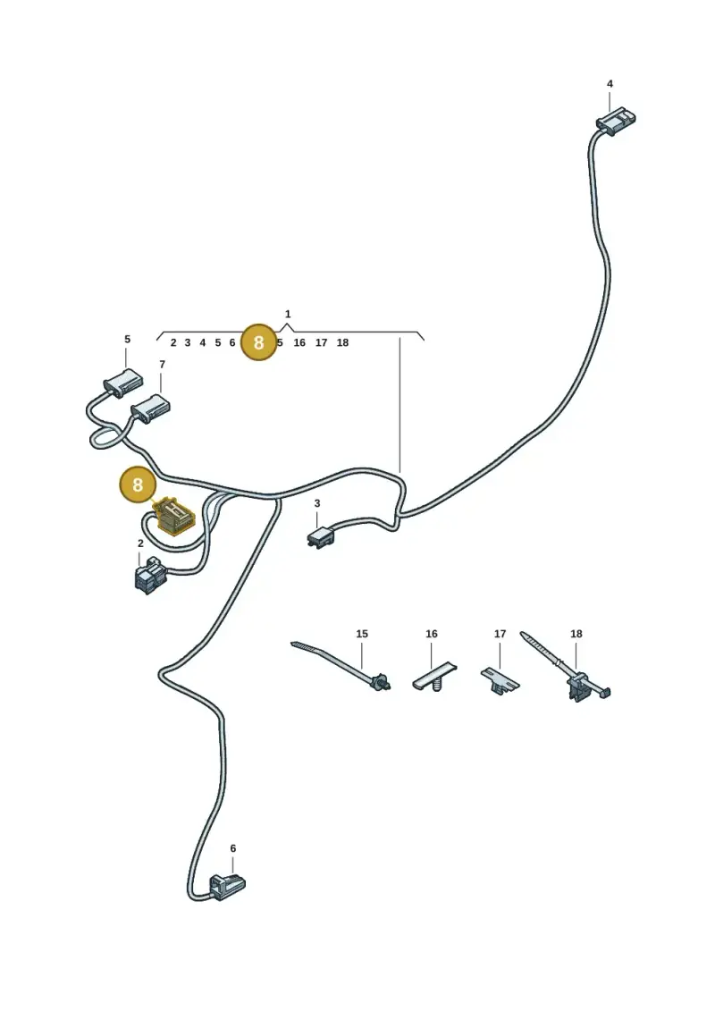 1K0972928 — Audi A5 Limo 2.0 (2024-) diagram 8wk972460, position 8