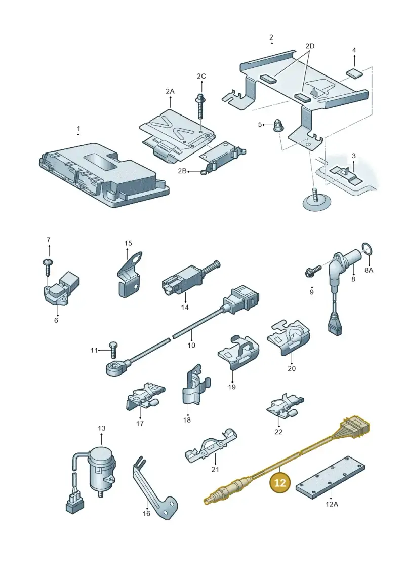 1K0998262F — Audi TT Coupe/Roadster (2002-2006) diagram 229906000, position 12