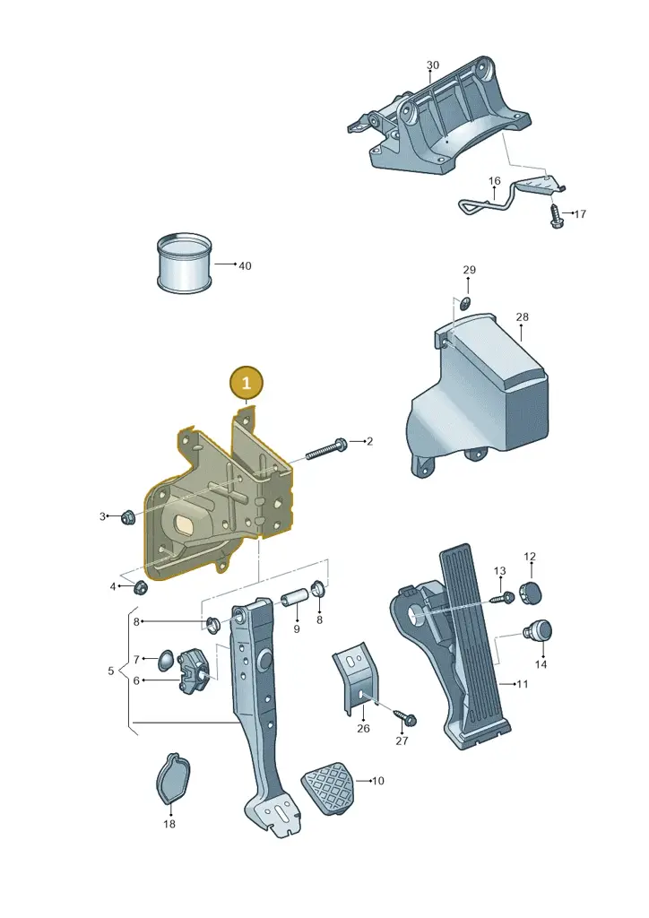 1K1721115S — Audi Q3 1.4 (2016-) diagram 855721600, position 1