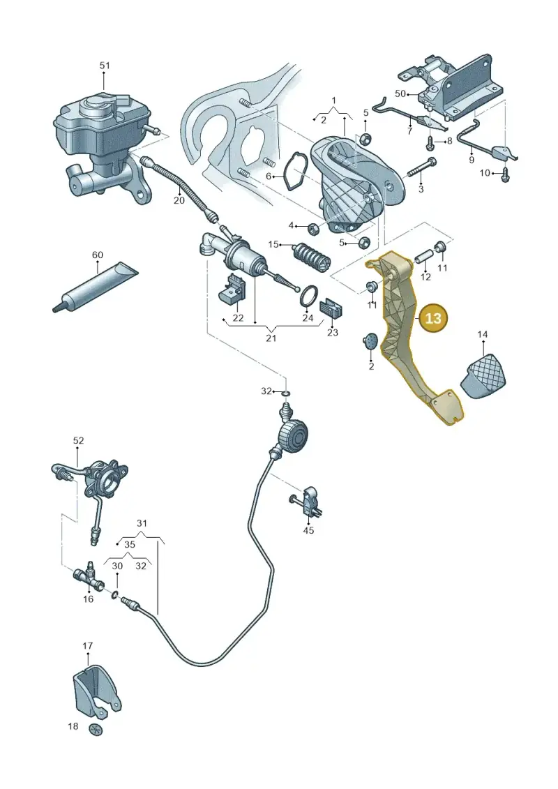 1K1721321E — Audi Q3 2.0 TDI (2014-2019) diagram 855721250, position 13