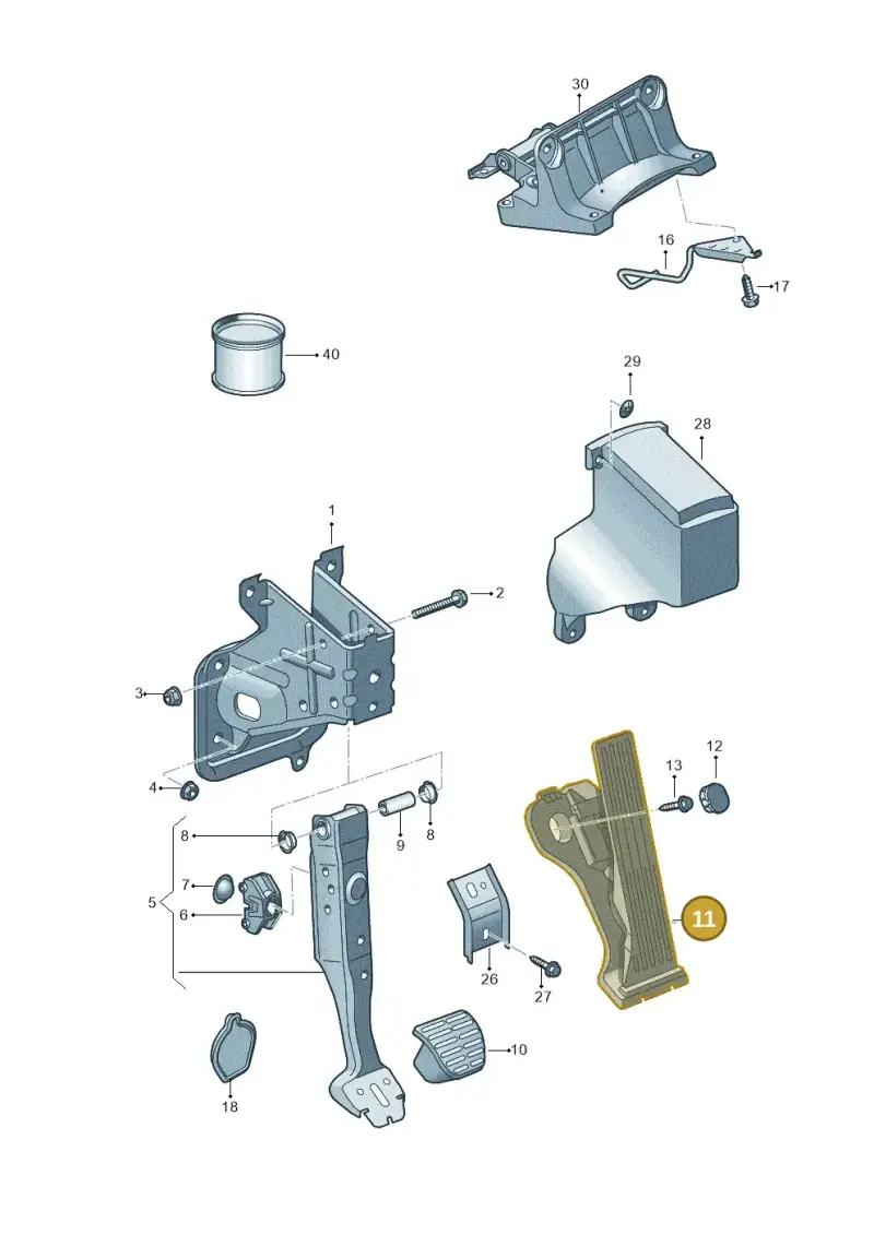 1K1723503AN — Audi RSQ3 qu. 2.5 (2013-2018) diagram 764721600, position 11