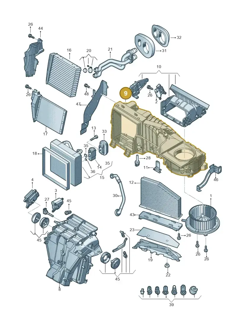 1K1820007 — Audi Q3 2.0 TDI (2014-2019) diagram 855820100, position 9