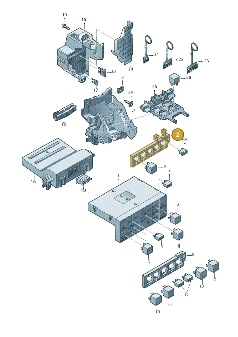 1K1937503 — Audi RS3 Sportback (2011-2012) diagram 646937000, position 2