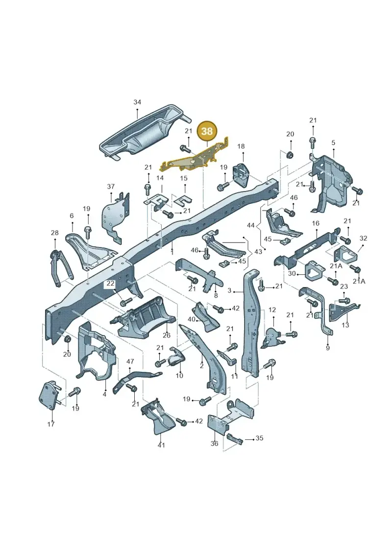1K1971262K — Audi RS3 Sportback (2011-2012) diagram 412857000, position 38