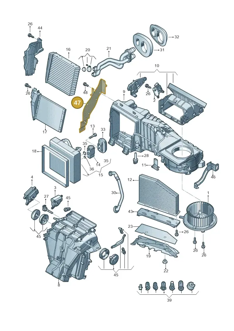 1K2819473C — Audi Q3 2.0 TDI (2014-2019) diagram 855820100, position 47