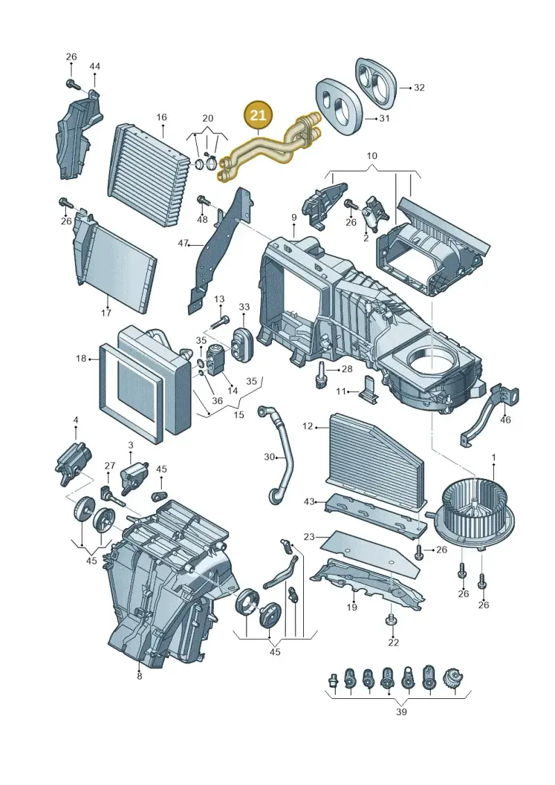 1K2819857C — Audi Q3 2.0 TDI (2014-2019) diagram 855820100, position 21
