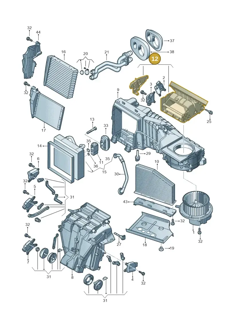 1K2820304B — Audi RS3 Sportback (2011-2012) diagram 409820200, position 12