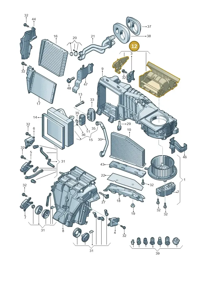 1K2820304B — Audi Q3 2.0 TDI (2014-2019) diagram 855820200, position 12