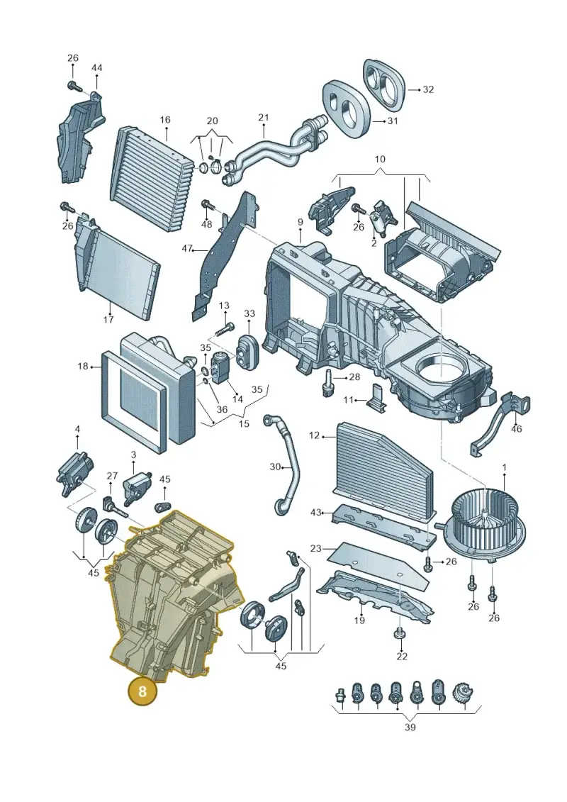 1K2820353C — Audi Q3 2.0 TDI (2014-2019) diagram 855820100, position 8